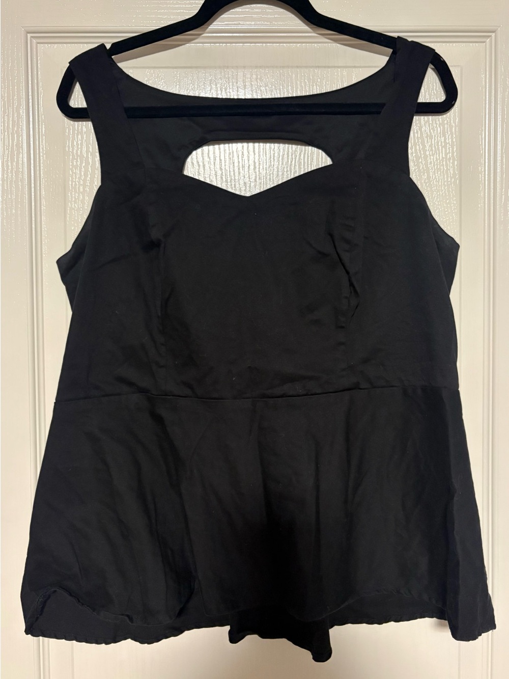 torrid Black Sleeveless Cutout Peplum Top